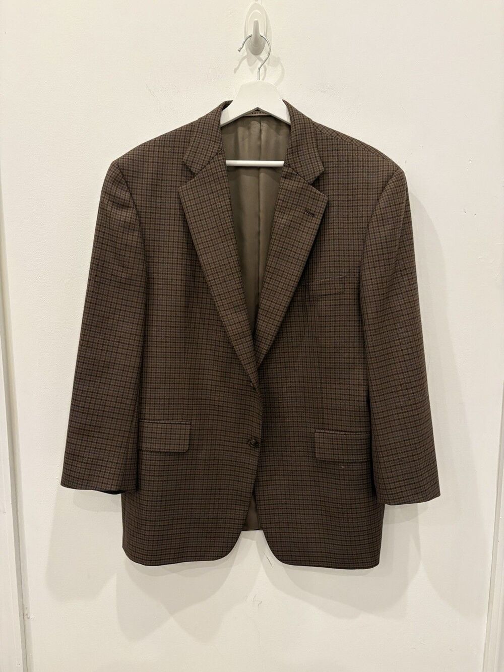 Burberry Mens Vintage 90s Kensington Wool Suit Coat Blazer Jacket USA 42 SHT